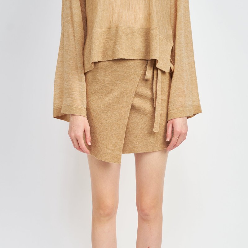Emory Park Umber Mini Skirt In Brown