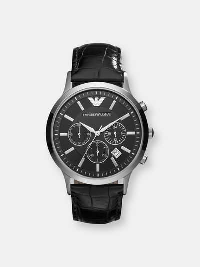 Emporio Armani Emporio Armani Men's Renato AR2447 Black Leather Quartz Fashion Watch product