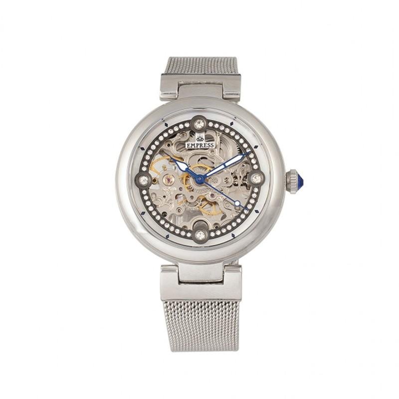 Empress Watches Empress Adelaide Automatic Skeleton Ladies Watch In Grey