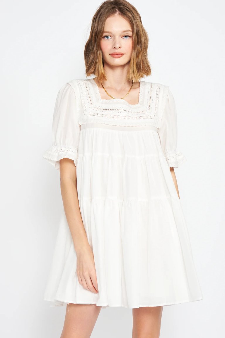 Bea Babydoll Dress - Off-White
