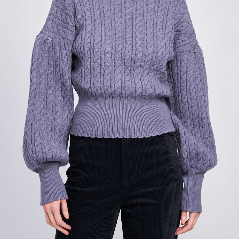 Shop En Saison Bettany Sweater In Blue