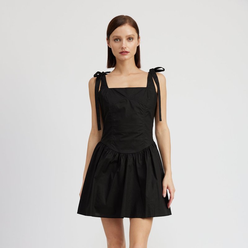Shop En Saison Charlie Mini Dress In Black