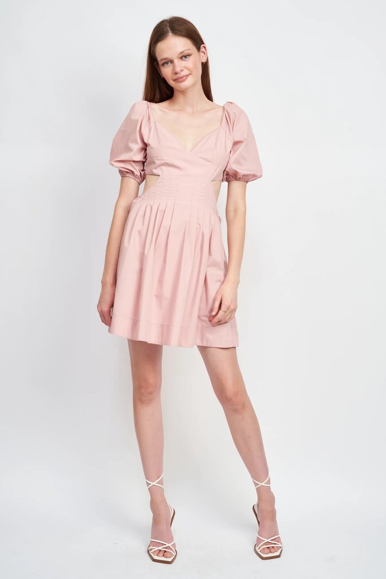 Elixane Mini Dress - Dusty Pink