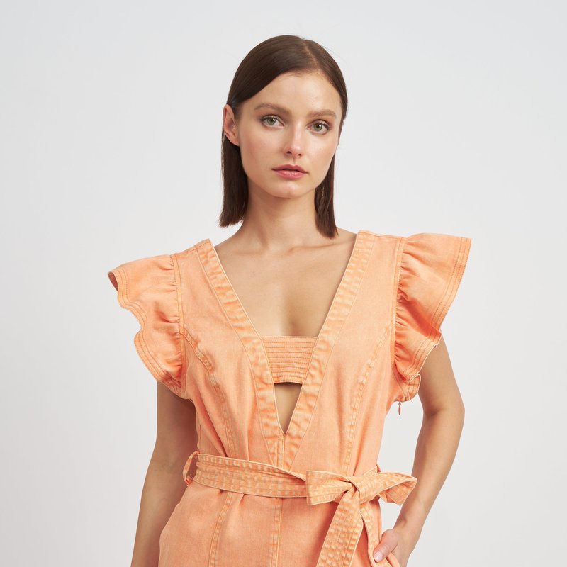 Shop En Saison Isobel Mini Dress In Orange