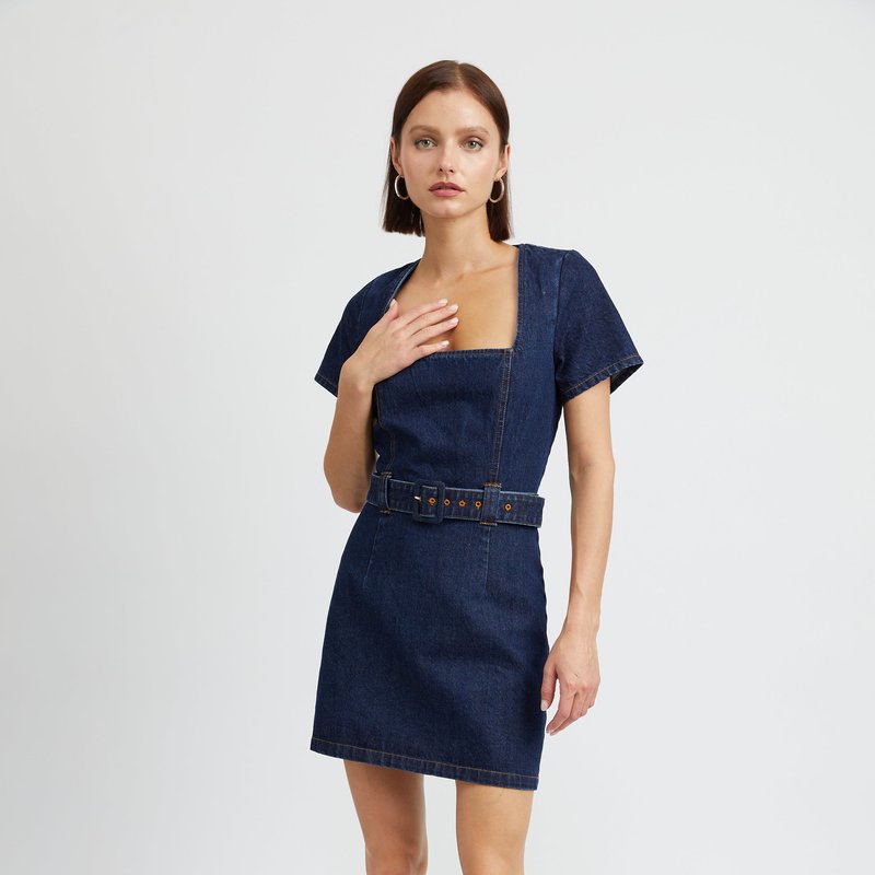 Shop En Saison June Mini Dress In Blue