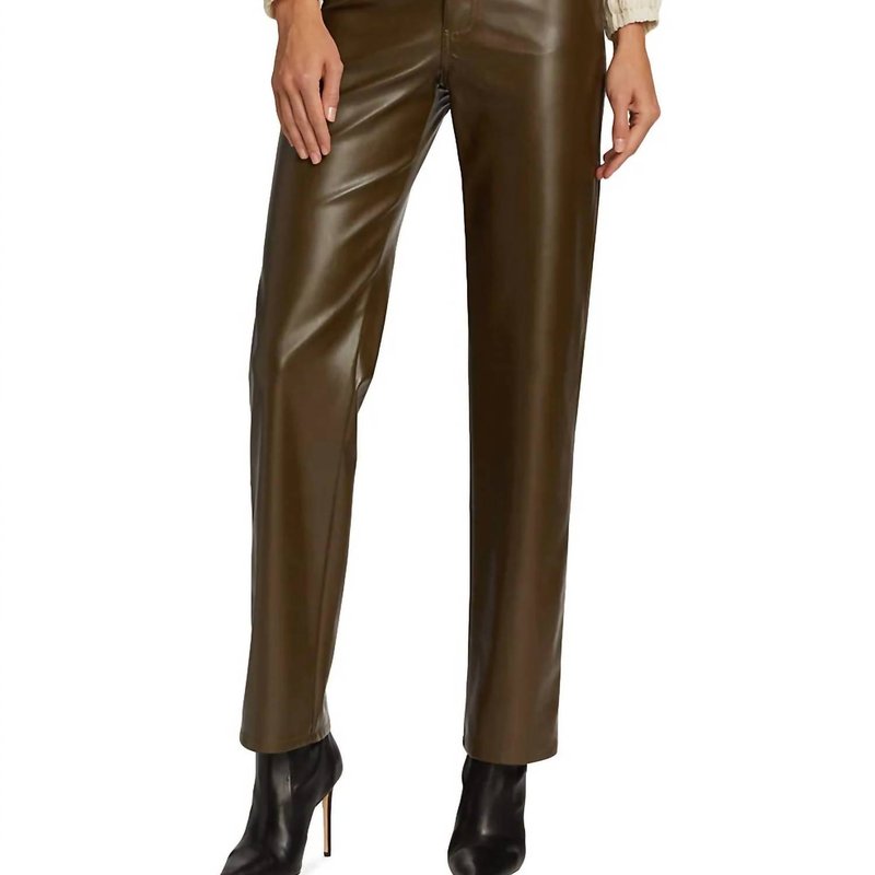 Shop En Saison Lana Vegan Leather Trouser In Green
