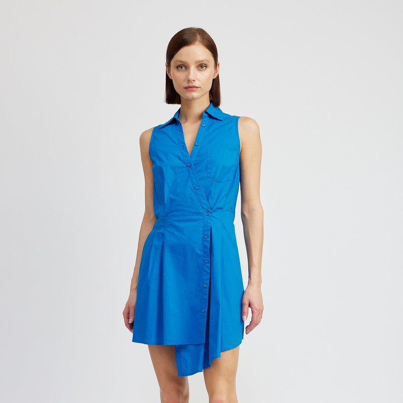 En Saison Marlow Mini Dress In Blue