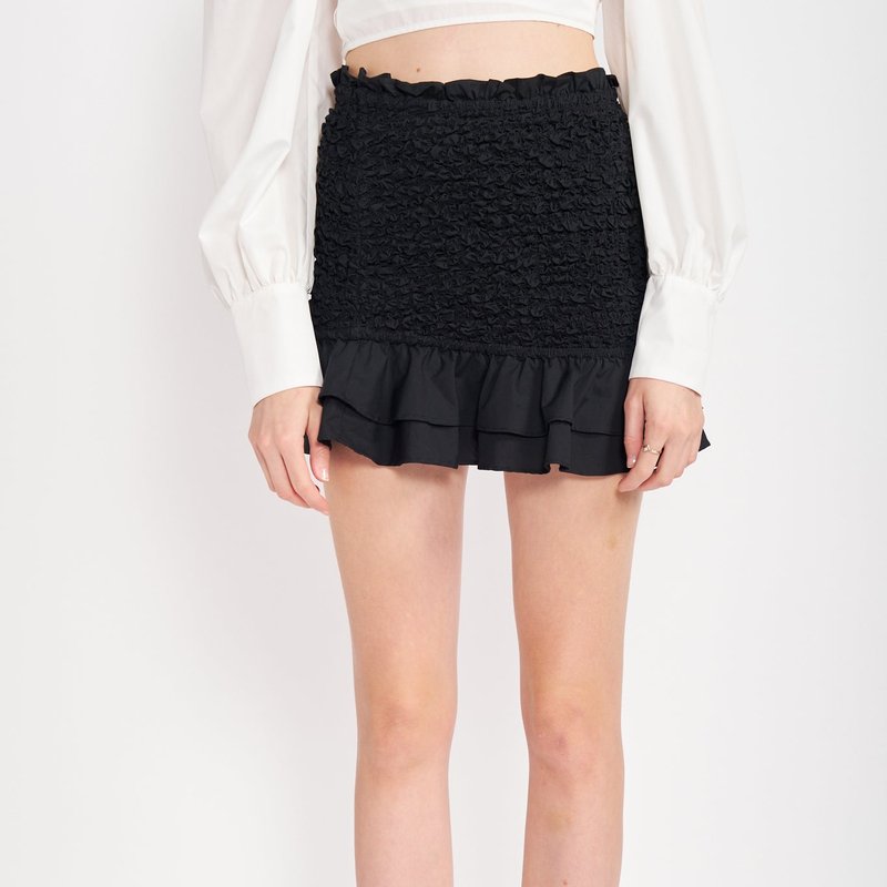 En Saison Matisse Mini Skirt In Black