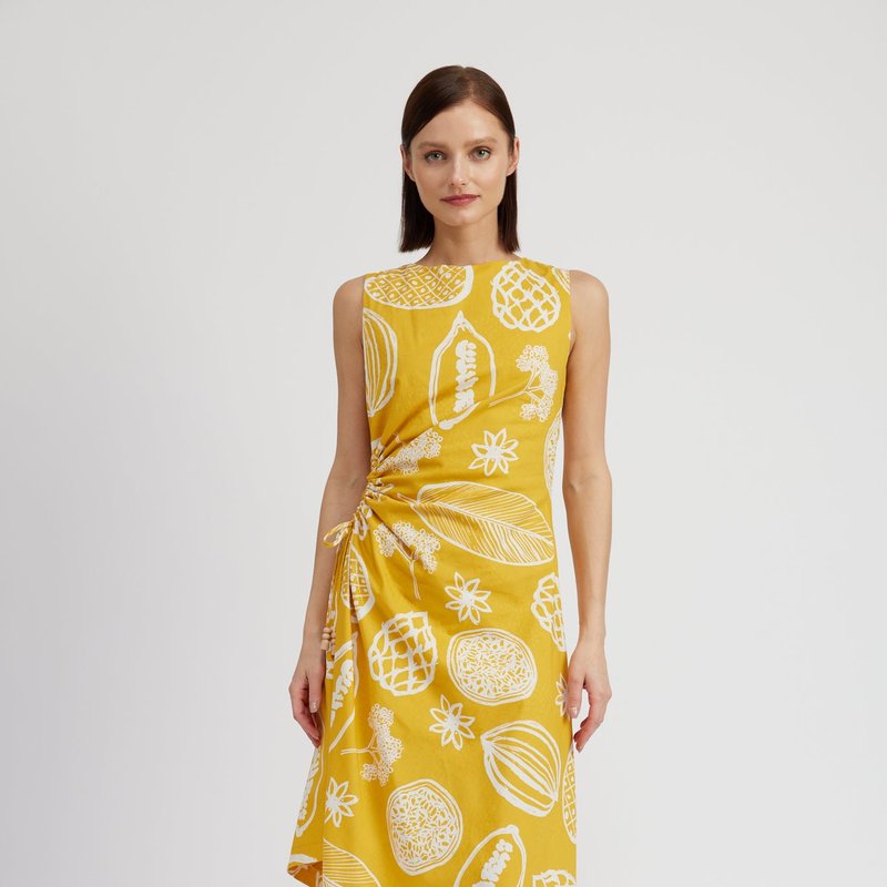 Shop En Saison Paz Midi Dress In Yellow