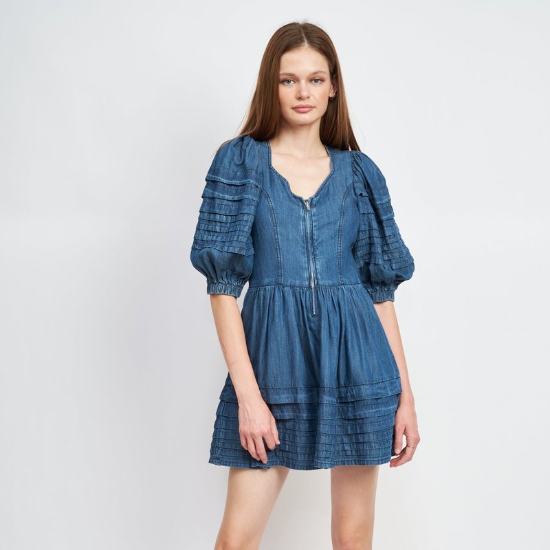 Shop En Saison Pixie Mini Dress In Blue