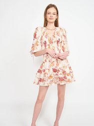 Portia Mini Dress - Natural Multi