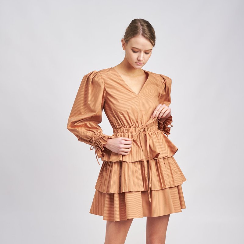 En Saison Quinby Mini Dress In Brown