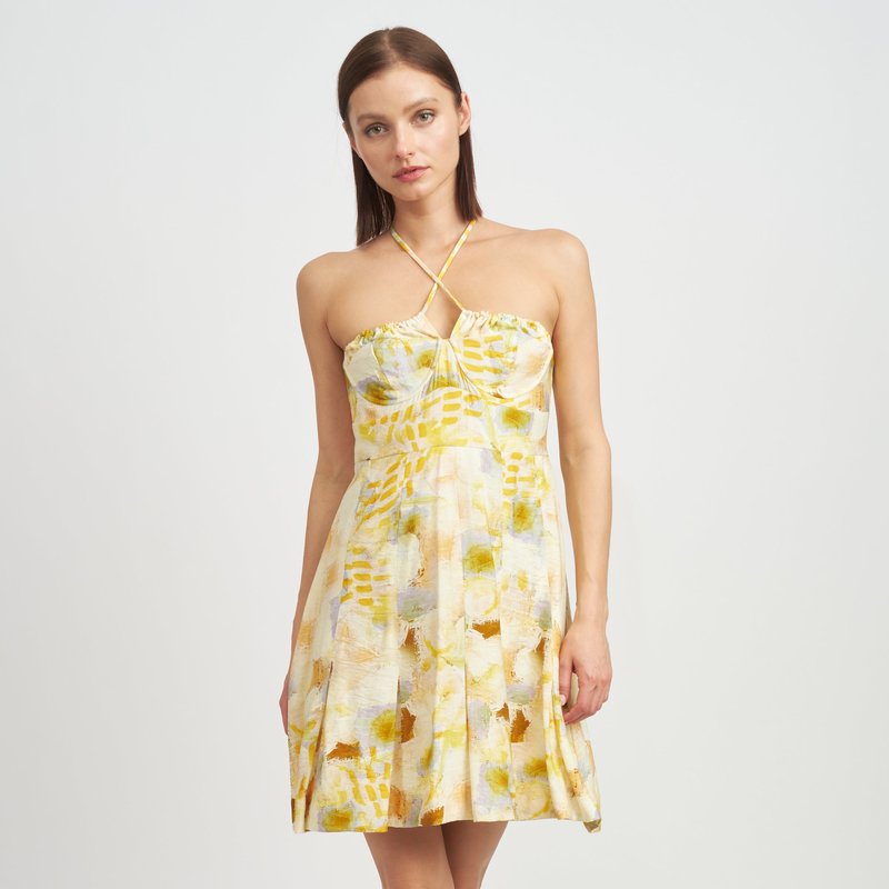 Shop En Saison Torrey Mini Dress In Yellow