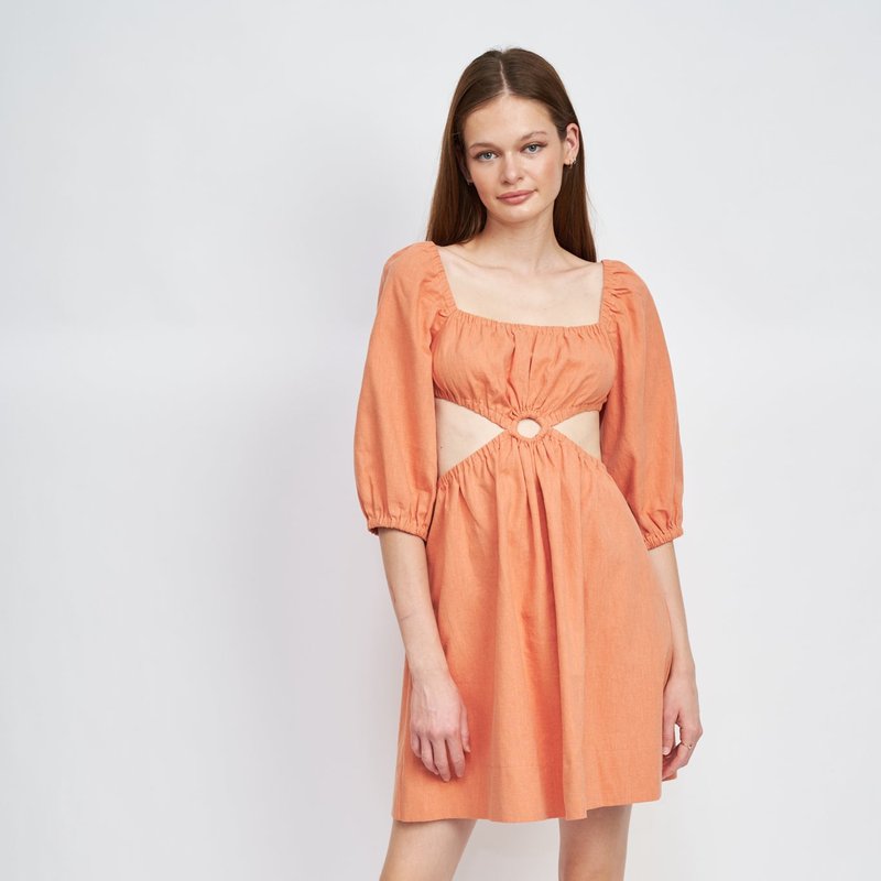 En Saison Yareli Mini Dress In Orange