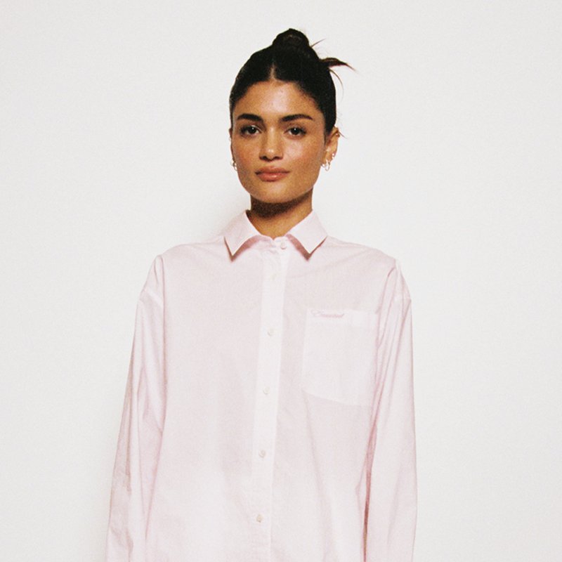 Shop Enavant Ivy Cotton Shirt In Pink