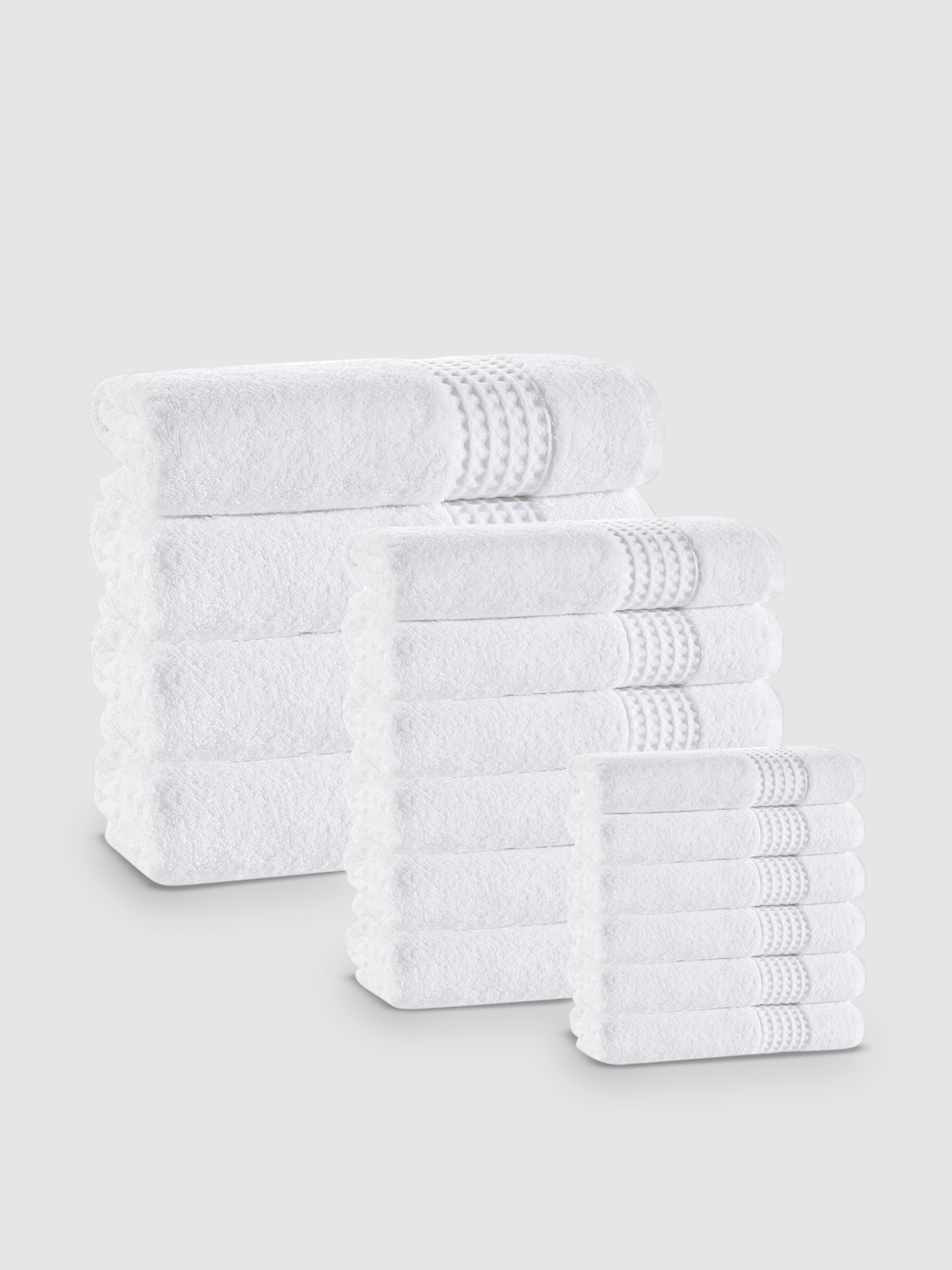 Enchante Home Ela Turkish Cotton Towel Set Of 16 In White