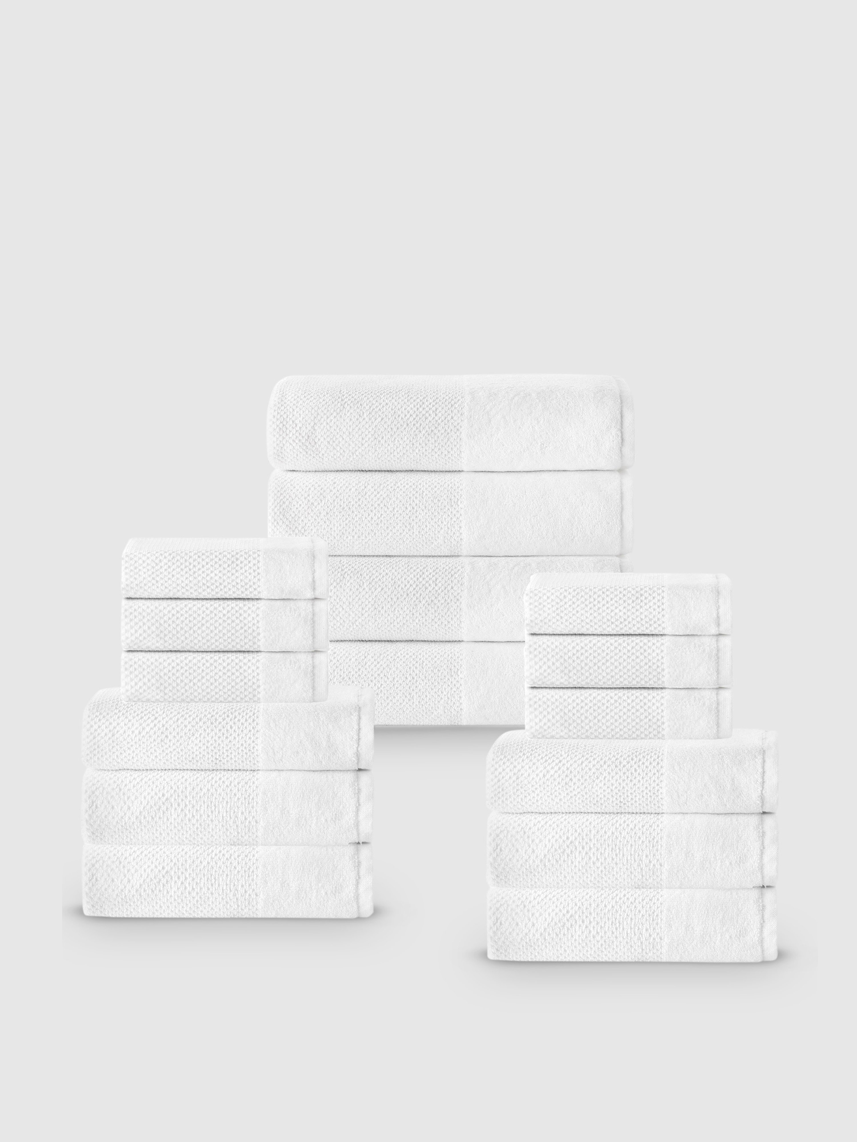 Enchante Home Incanto Turkish Cotton Towel Set Of 16 In White