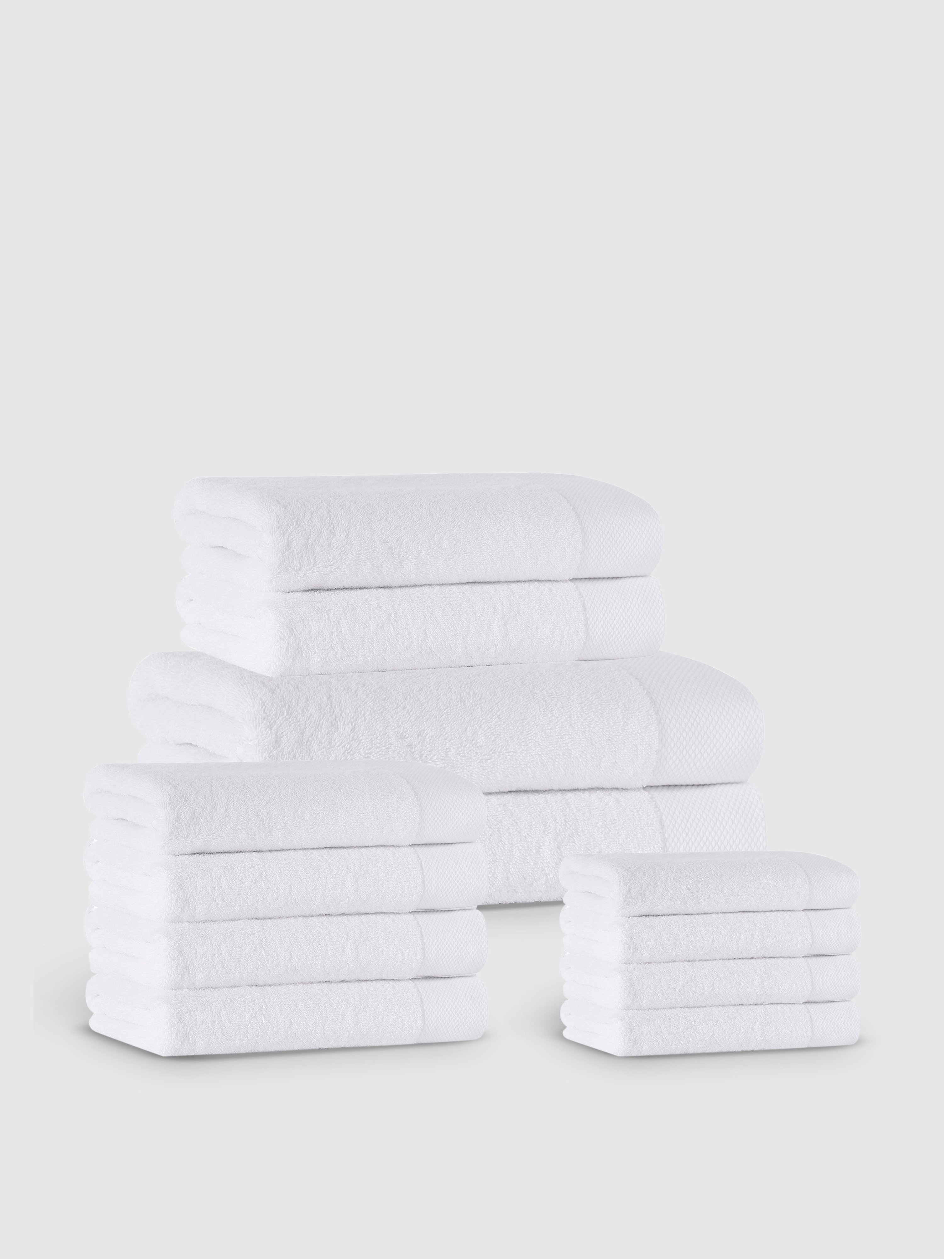 Enchante Home Signature Turkish Cotton Towel Set Of 16 In White