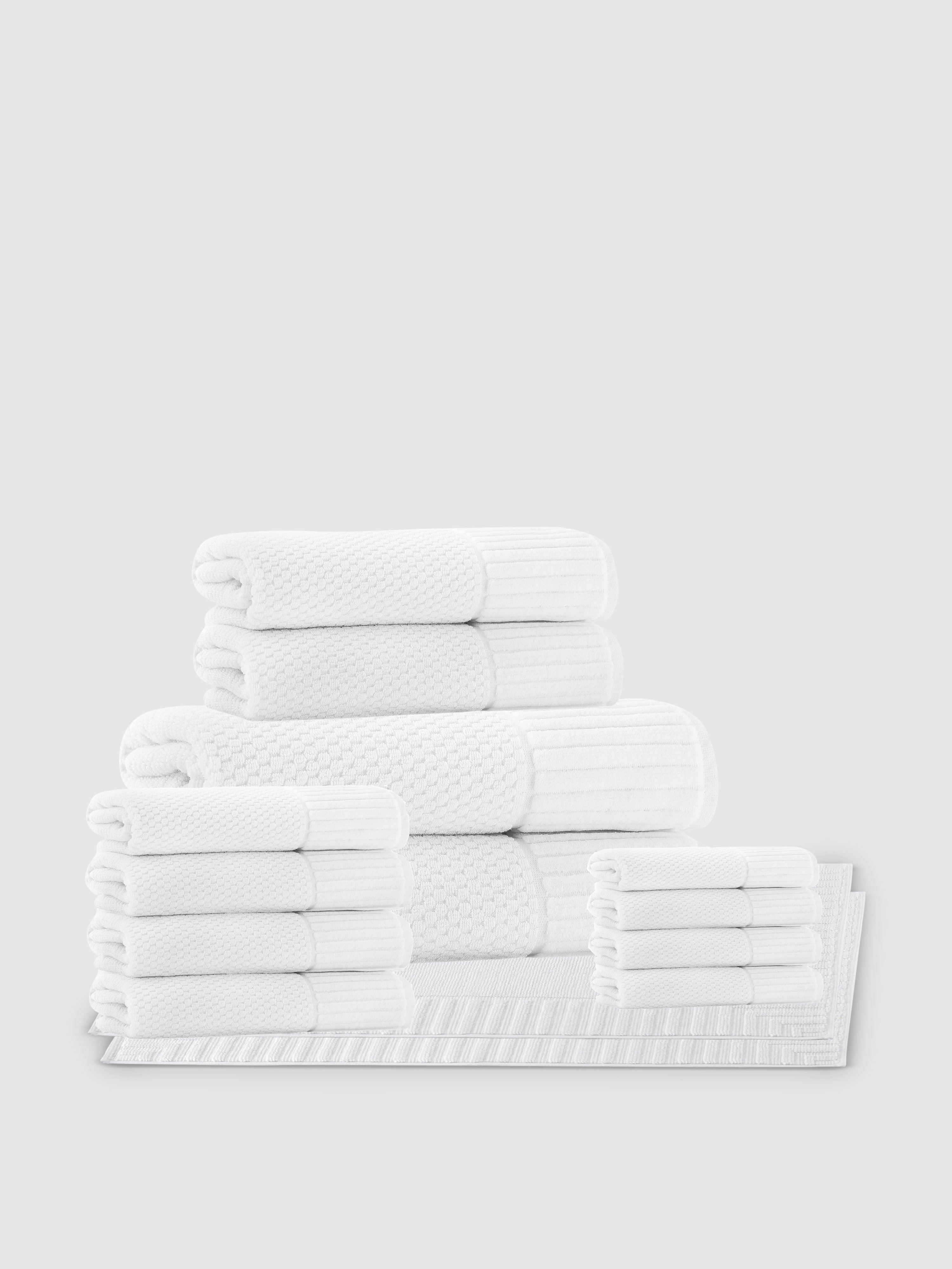 Enchante Home Timaru Turkish Cotton Towel Set Of 16 In White