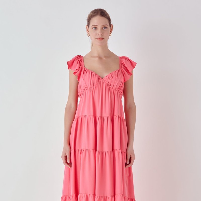 ENDLESS ROSE BACK BOW TIE MAXI DRESS