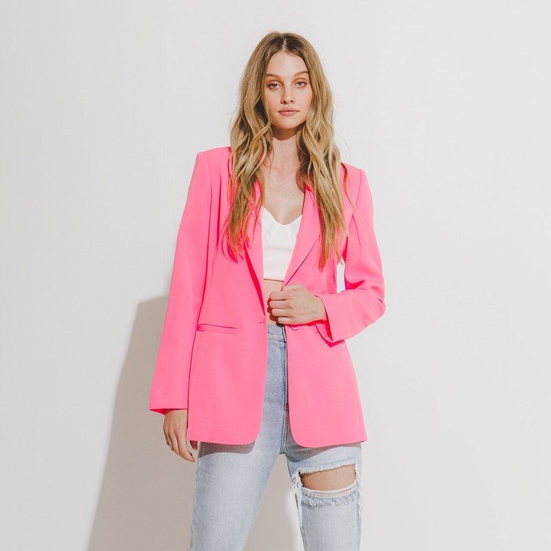 Endless Rose Single Breasted Blazer In Pink