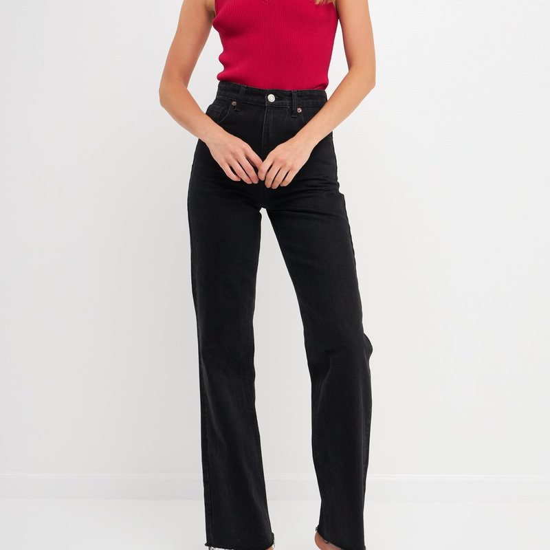 Endless Rose Strap Detail Fitted Knit Top In Red
