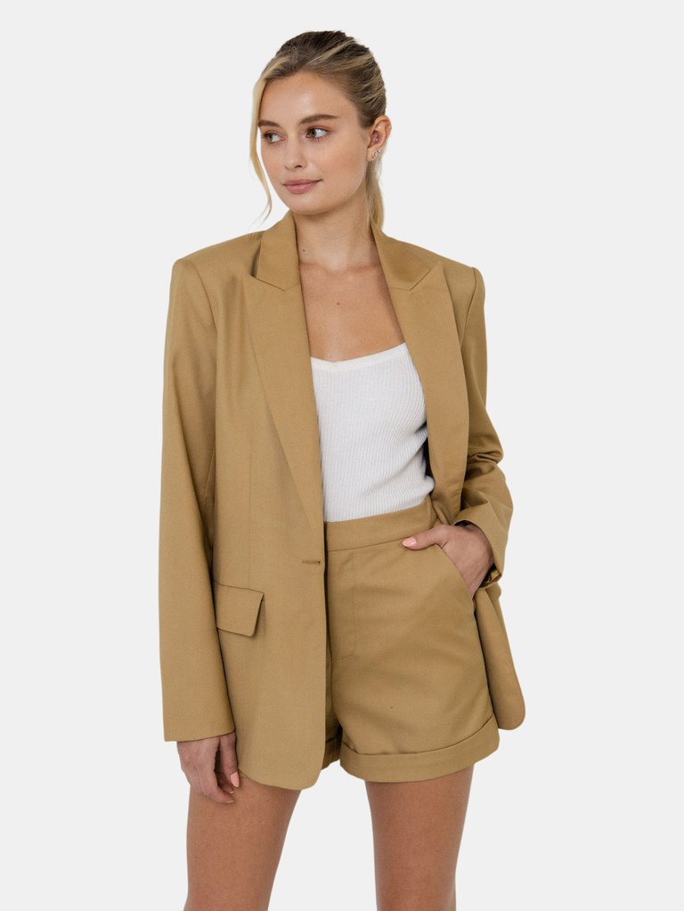 Tailored Shorts - Brown