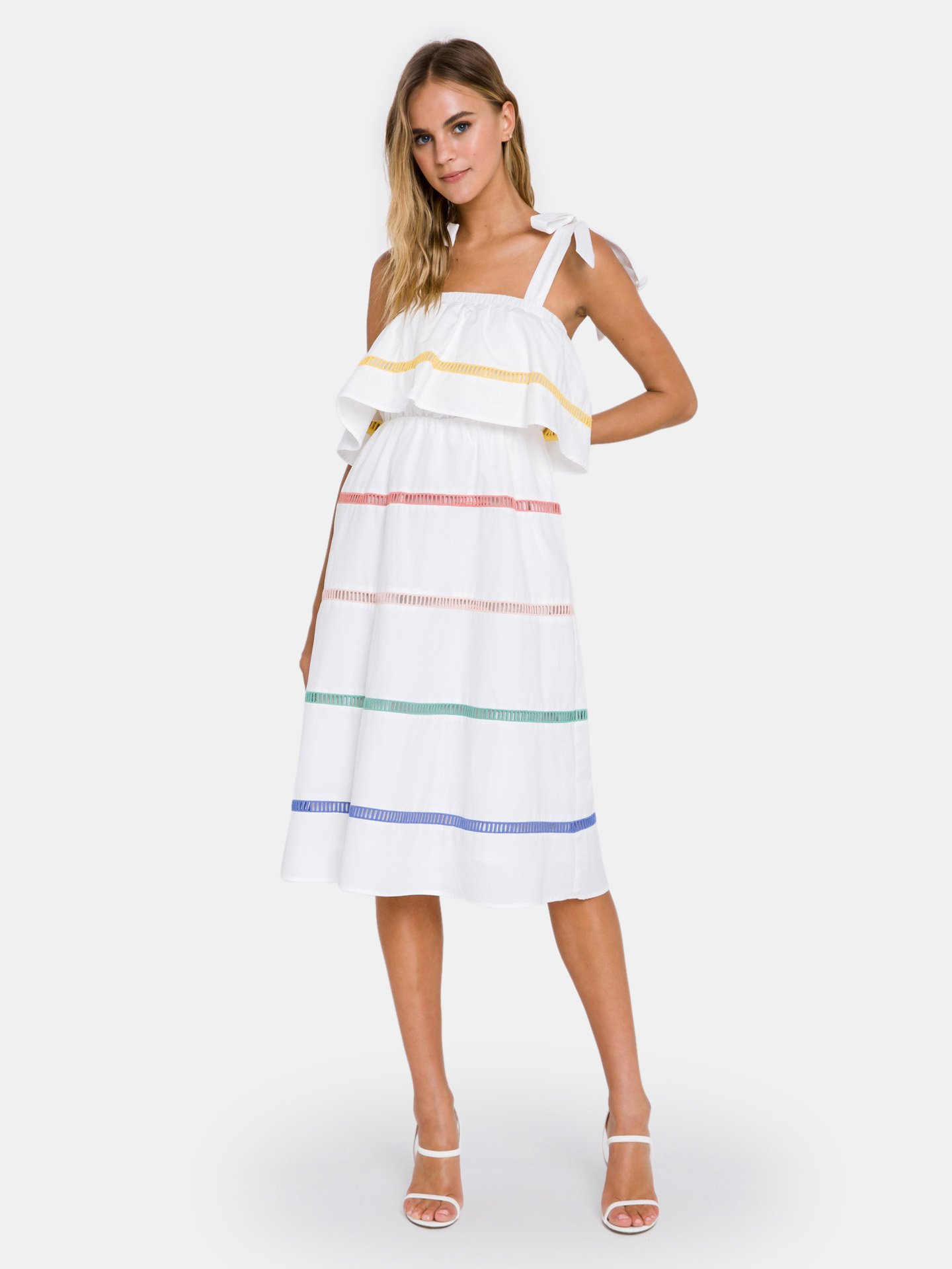 english factory colorblock midi dress