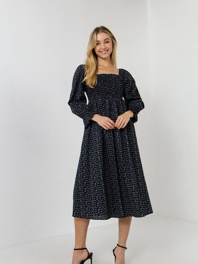 English Factory Floral Smocked Midi Dress product
