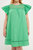 Flutter Sleeve Mini Dress - Green