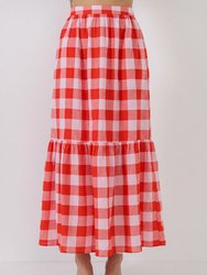 Gingham Midi Skirt