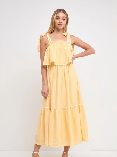 English Factory Midi Dress with Tied Shoulder Strap product
