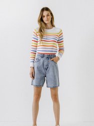 Multi-colored Striped Sweater
