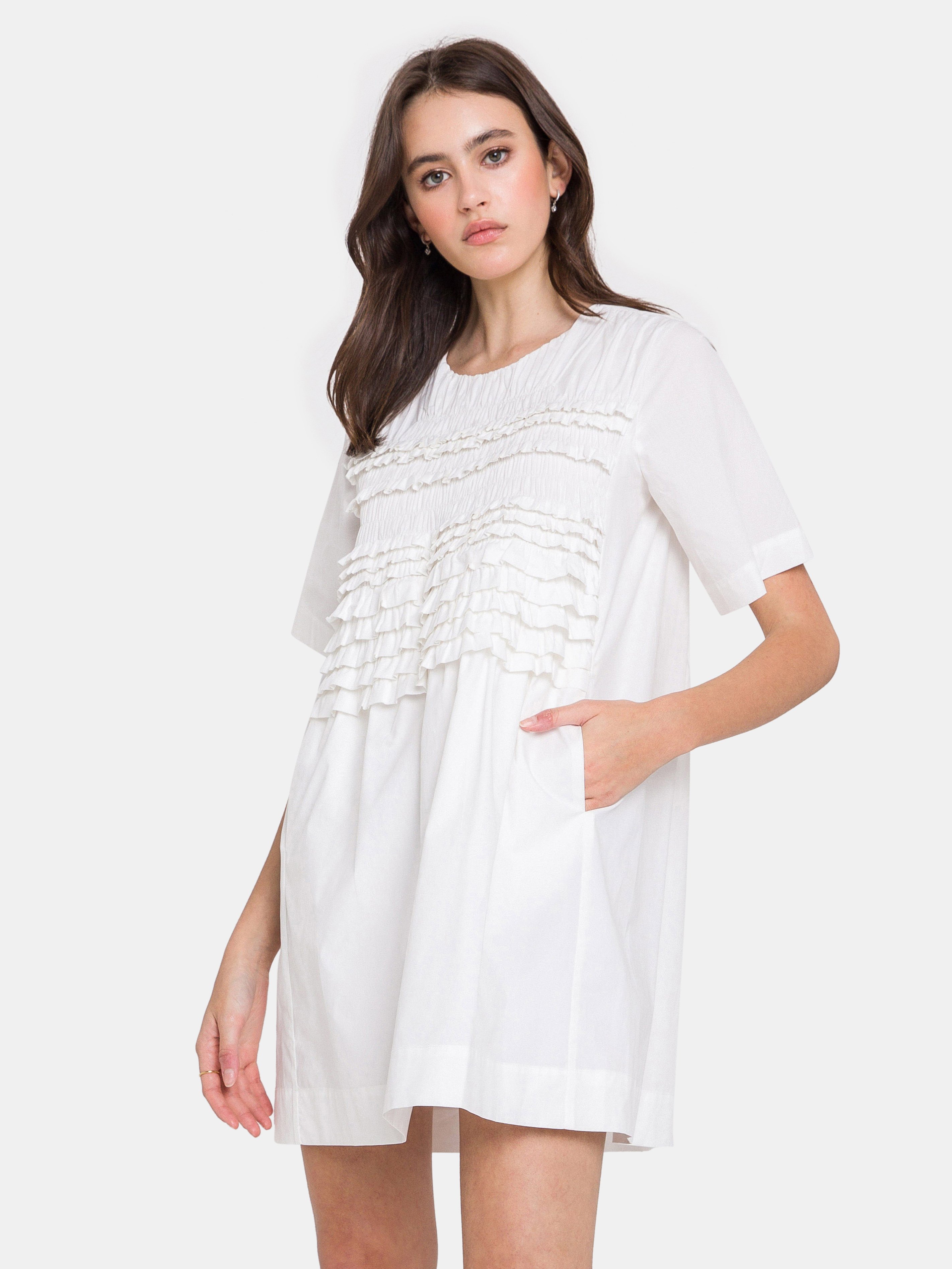 ruffle t shirt dress