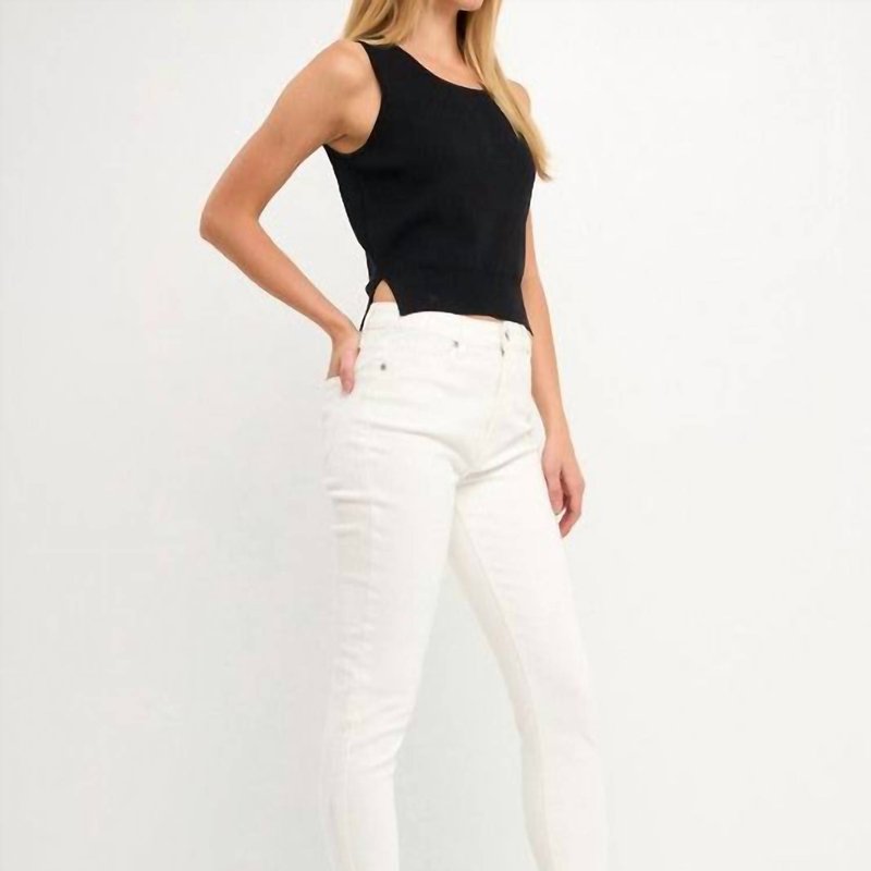Shop English Factory Skinny Jeans In White