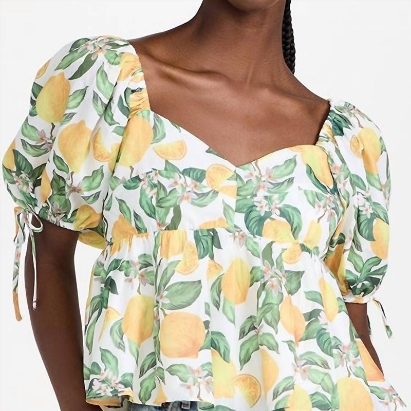 Shop English Factory Squeeze The Day Lemon Top In Yellow