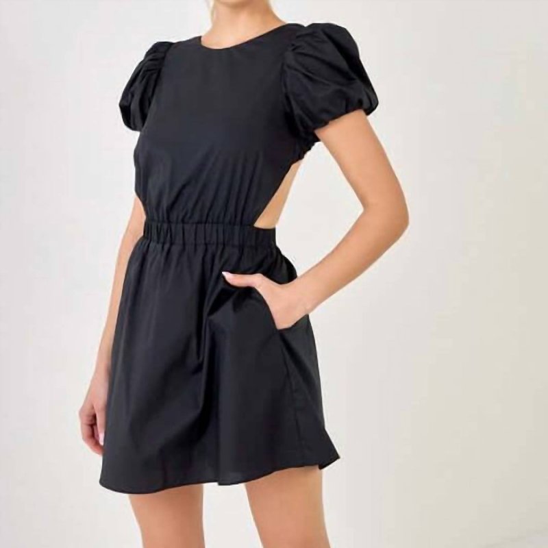 Shop English Factory Suspender Back Mini Dress In Black