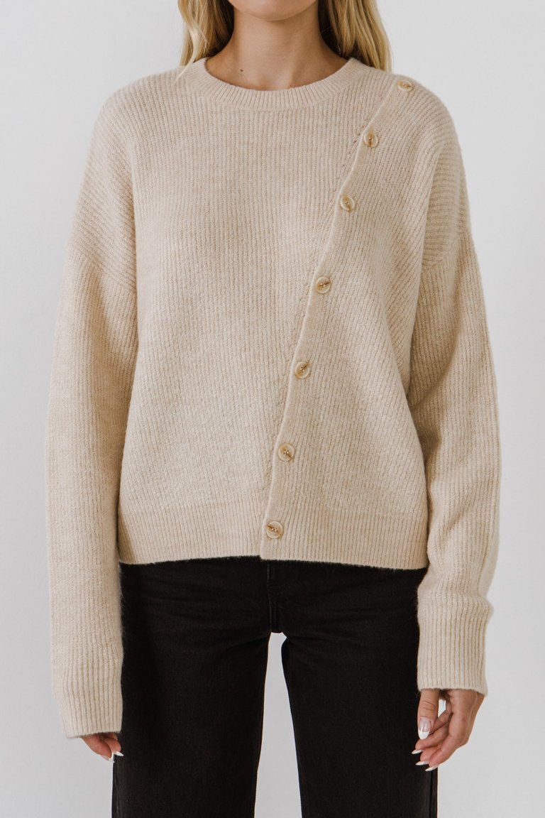 Sweater with Button Detail