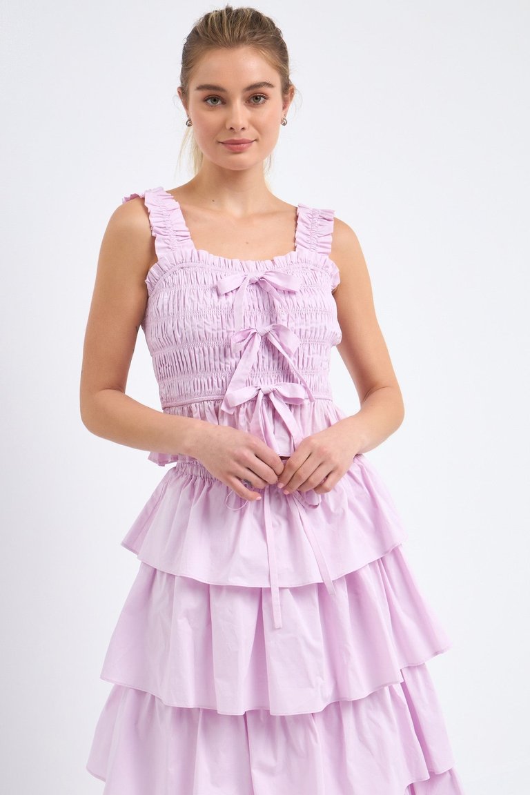 Tied Detail Top - Lilac