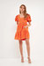 Tweed Babydoll Dress - Orange