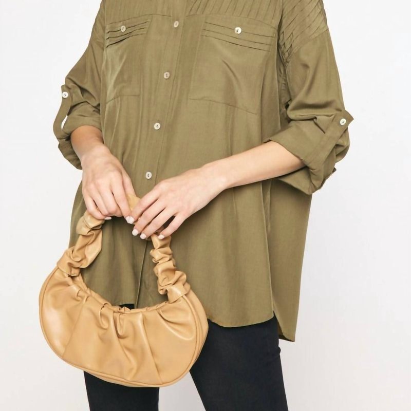 Shop Entro Solid Pintuck Blouse In Green