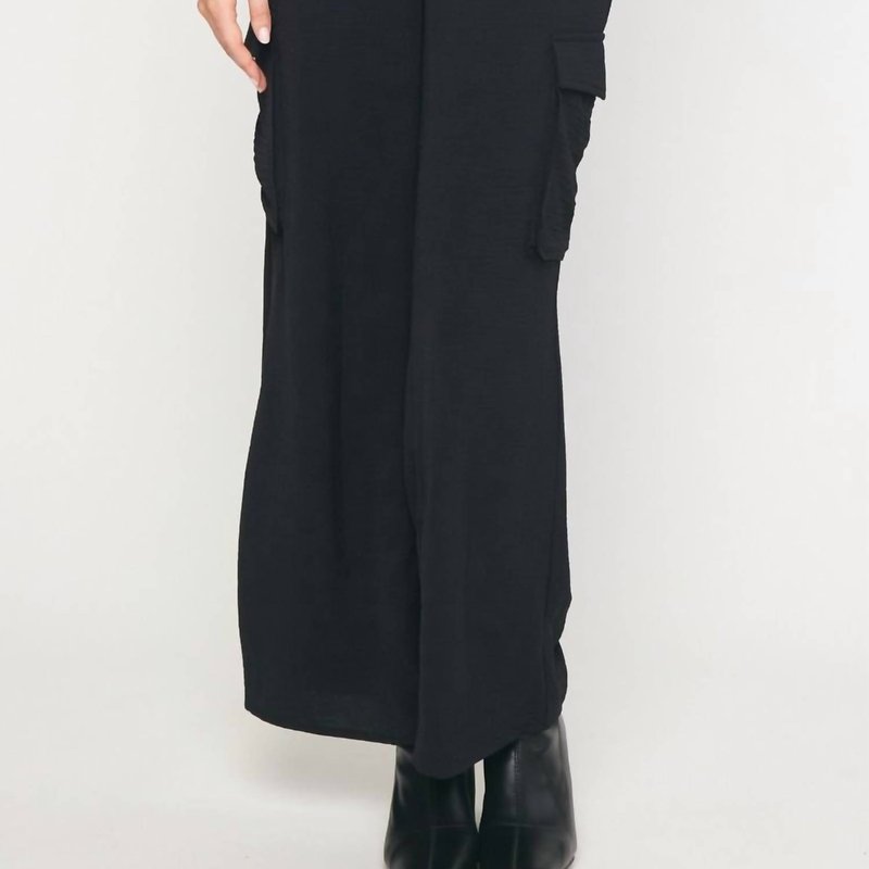 Shop Entro Women's Drawstring Cargo Pants In Black