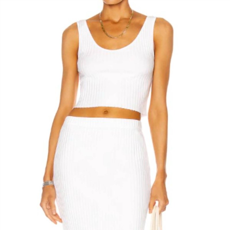 Enza Costa Knit Sweater Skirt In White
