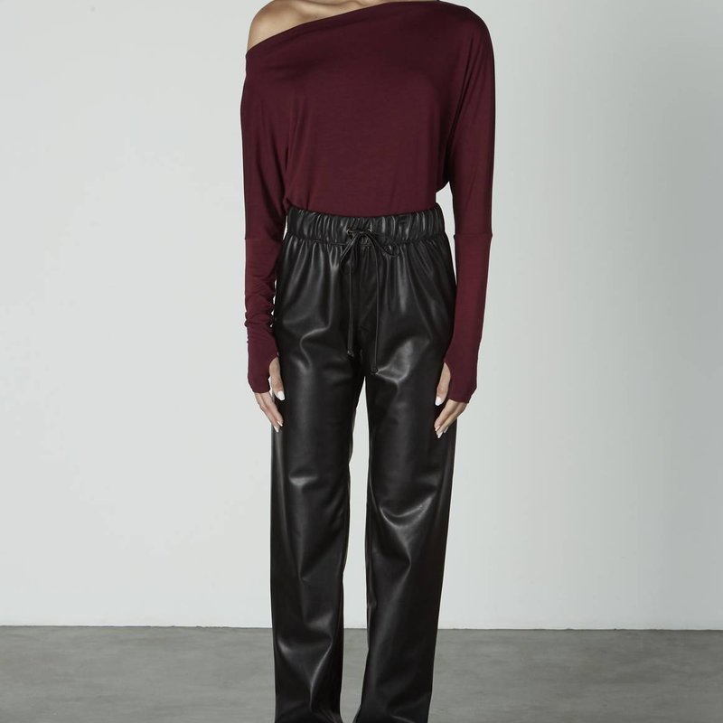 Enza Costa Silk Jersey Slouch Top In Red