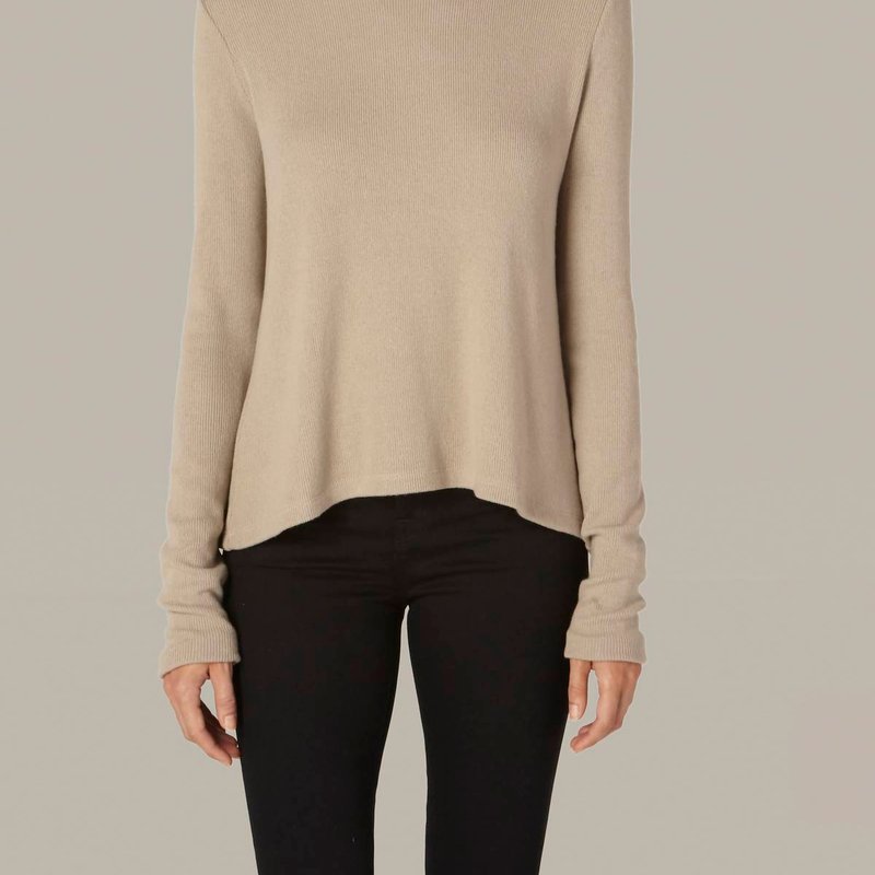 Enza Costa Sweater Knit Long Sleeve Crew In White