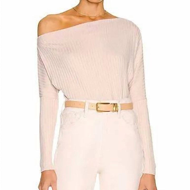 Shop Enza Costa Sweater Rib Slouch Top In Pink