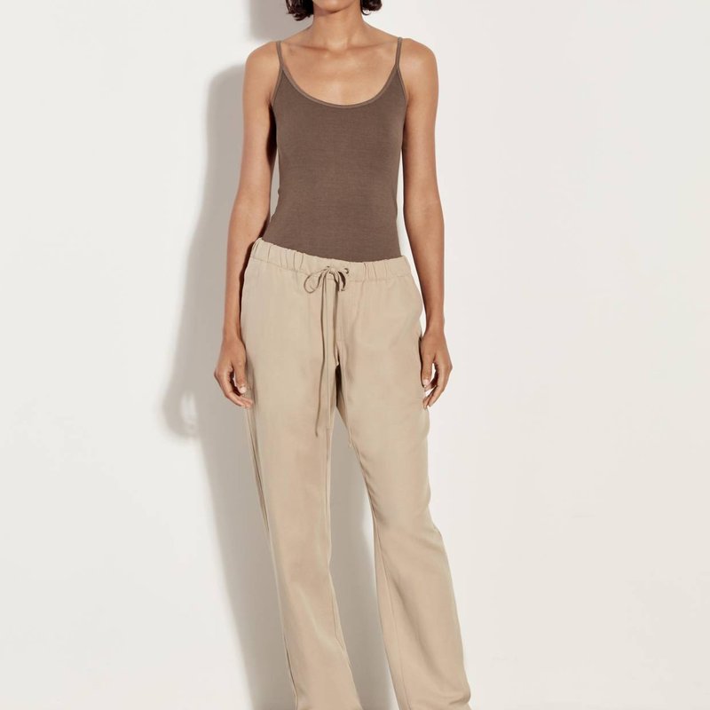 Shop Enza Costa Twill Easy Pant In Brown
