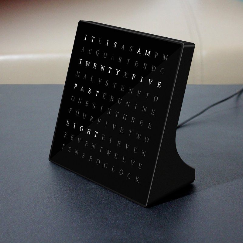 Ep Designlab Alphabet Clock, Holiday Gifts In Black