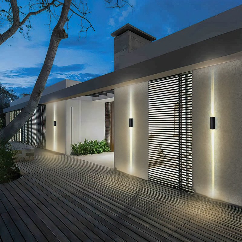 Ep Designlab Led Waterproof Outdoor Beam Wall Light In Black