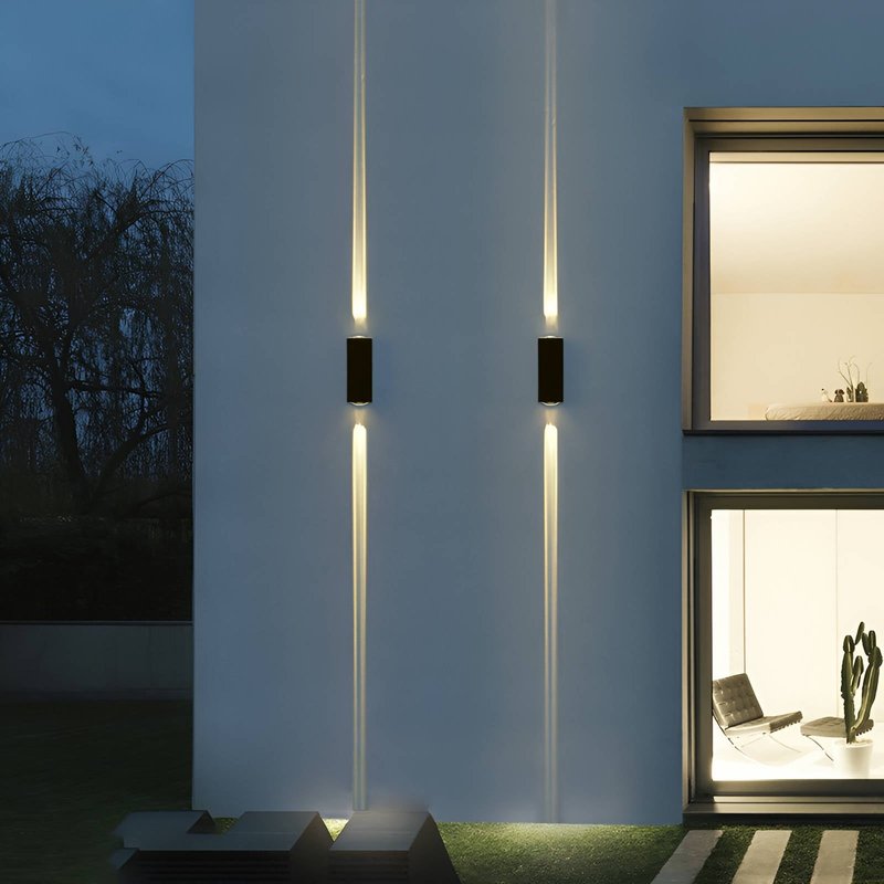Ep Designlab Led Waterproof Outdoor Beam Wall Light In Black